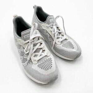 Sketchers Bobs White Silver Sneakers